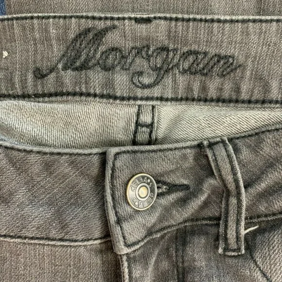 Delia's 1 / 2 Morgan Jeans Distress Slim Skinny Gray Juniors - Picture 4 of 6